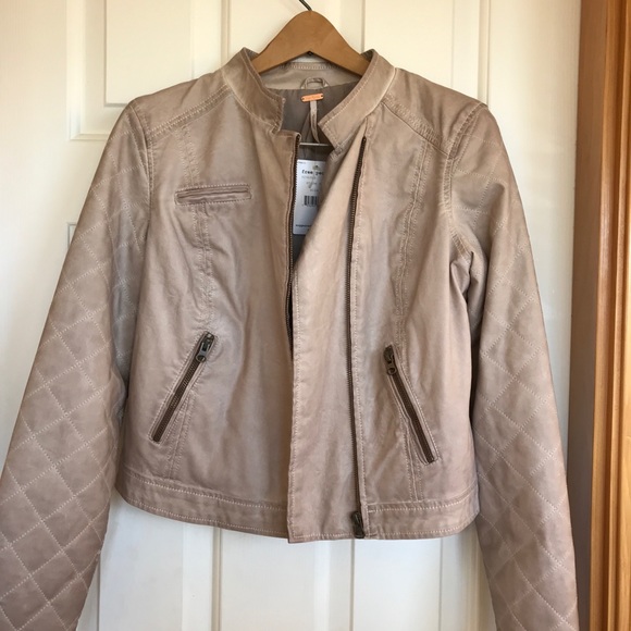 Free People Vegan Cropped Moto Jacket - Picture 2 of 5